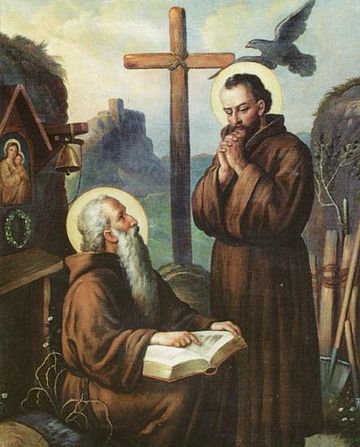 św. Andrzej Świerad ze swoim uczniem św. Benedyktem, męczennikiem